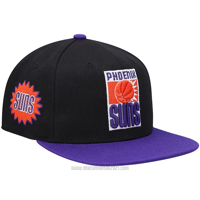 Gorra Phoenix Suns Mitchell & Ness Snapback Negro Violeta